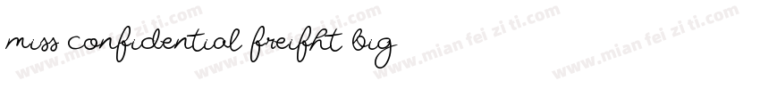 miss confidential freifht big bold字体转换
